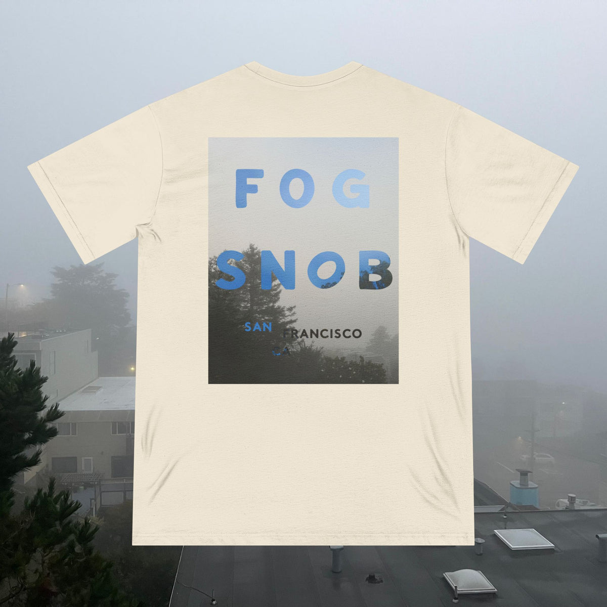 Fog Snob | Unisex Organic Cotton T-Shirt | San Francisco Fog Graphic Tee | Natural