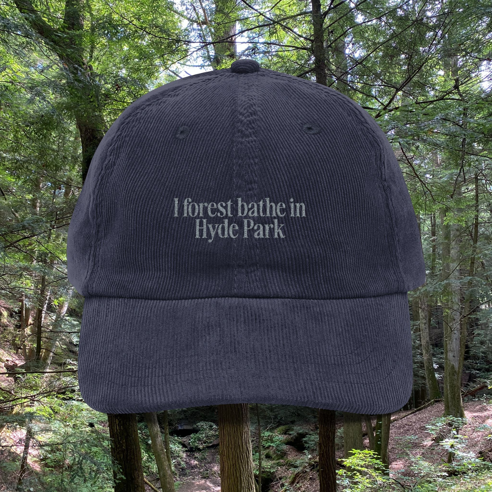 Hyde Park, London, England | Corduroy Embroidered Hat |  Forest Bather