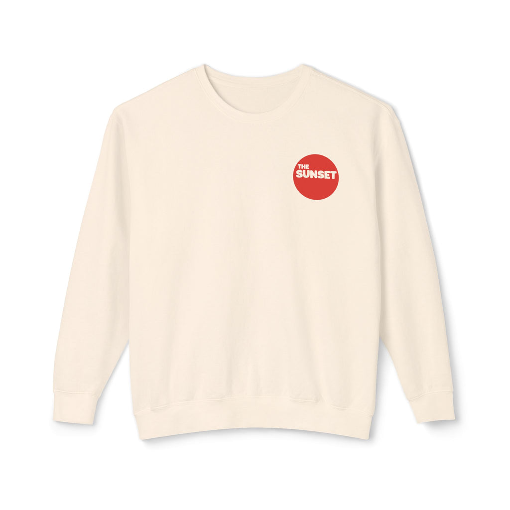 The Sunset | Unisex Adult Cotton Crewneck Sweatshirt | Sometimes Sunny, Often Foggy
