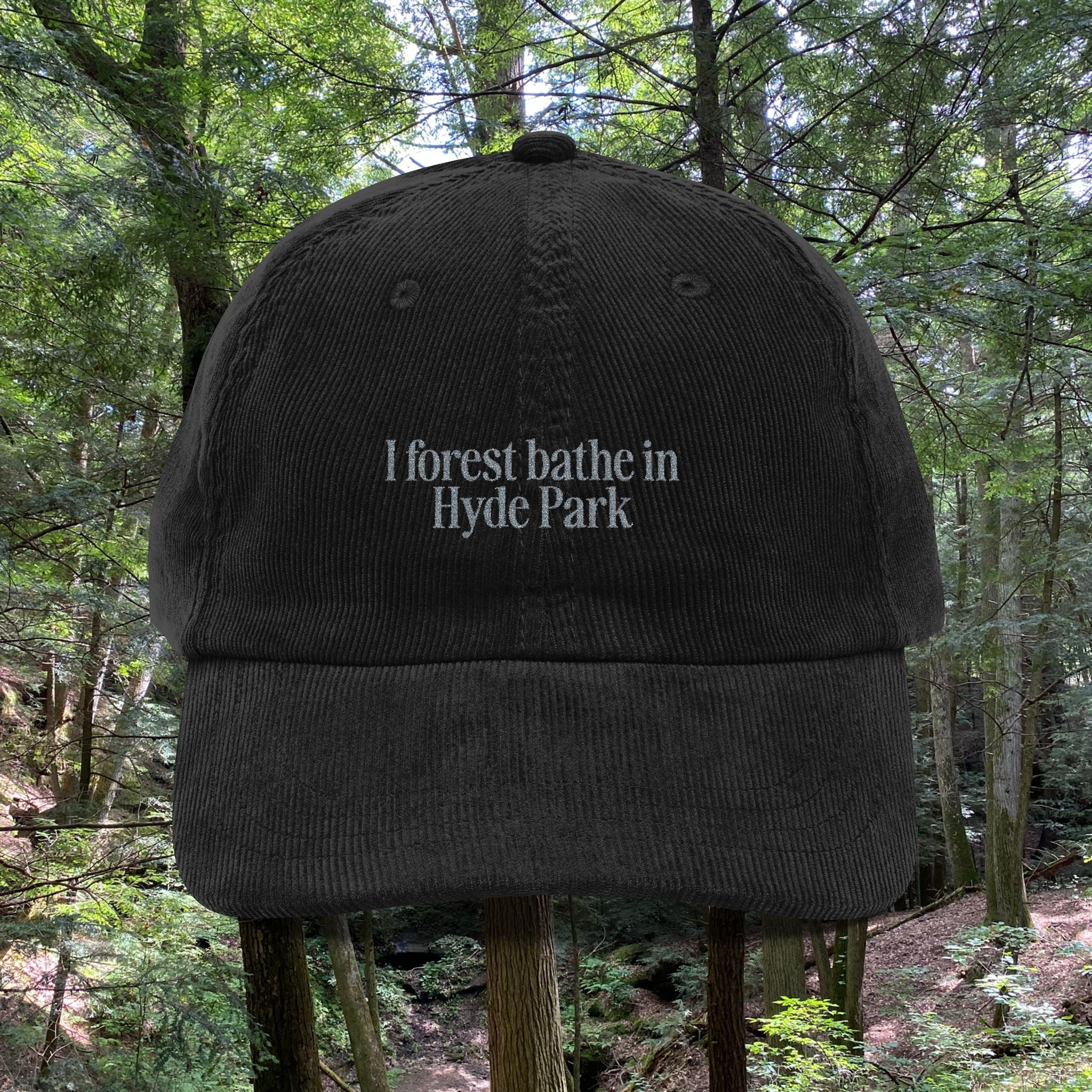 Hyde Park, London, England | Corduroy Embroidered Hat |  Forest Bather
