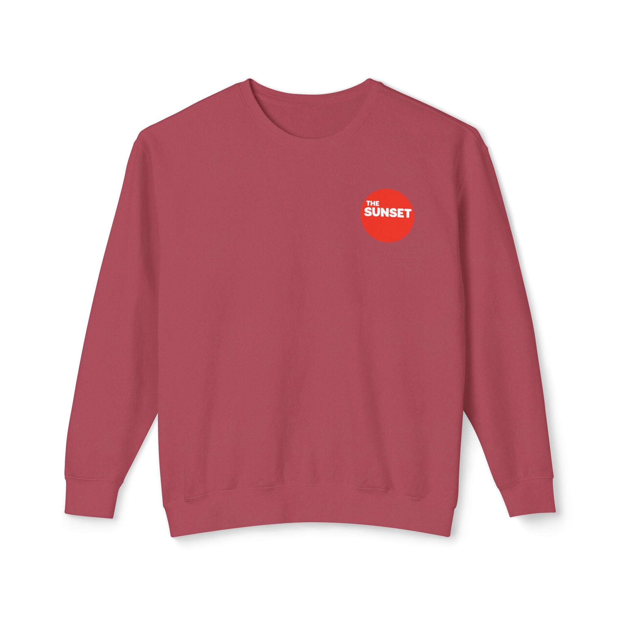 The Sunset | Unisex Adult Cotton Crewneck Sweatshirt | Sometimes Sunny, Often Foggy