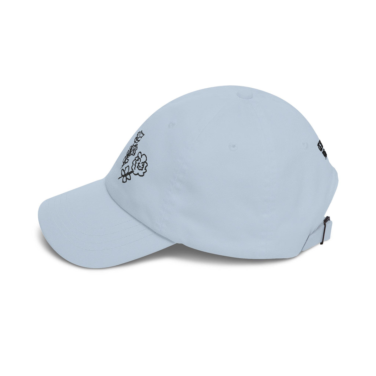 Flowers in her hair | Adult Embroidered Cotton Cap | Certified Fog Snob