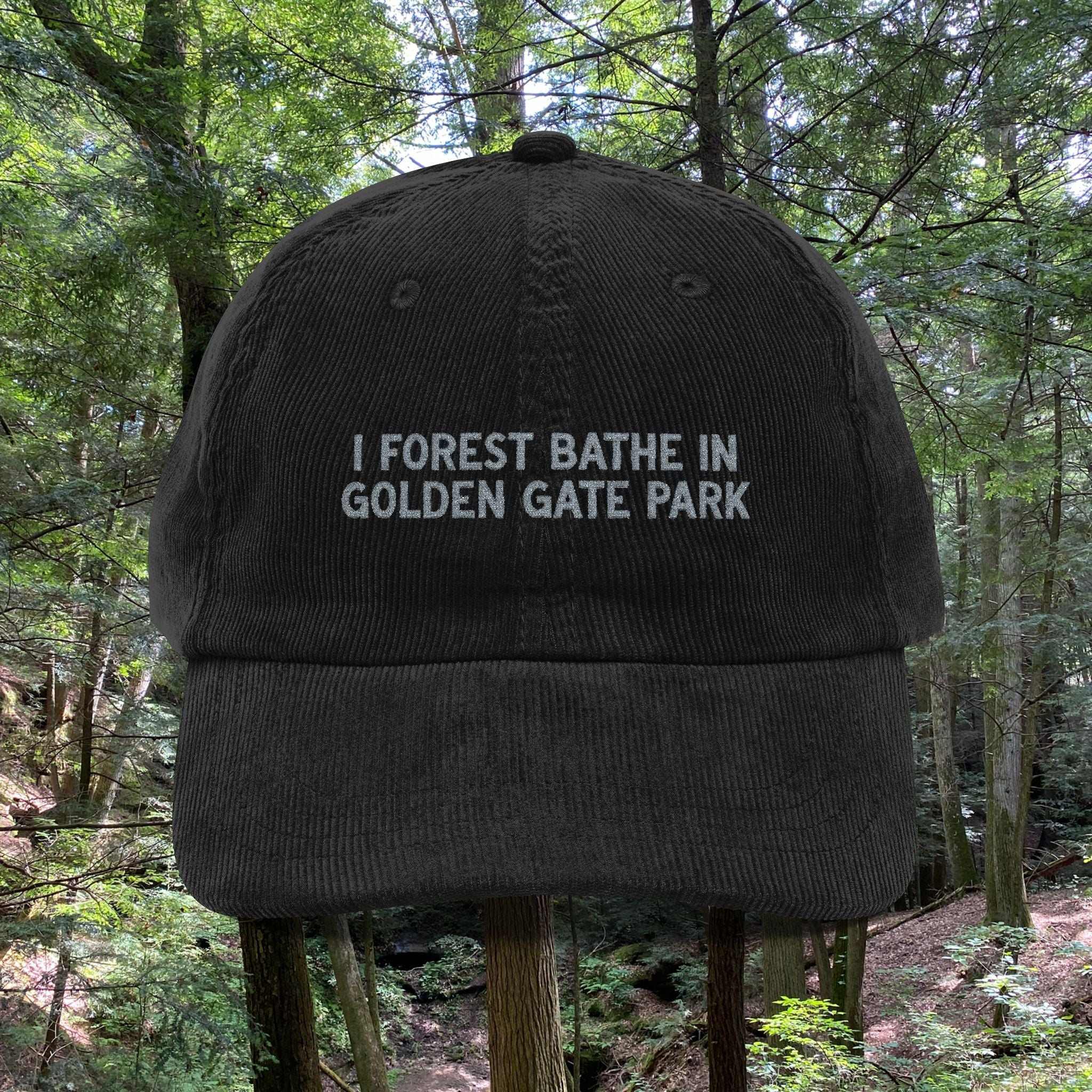 Golden Gate San Francisco | Corduroy Embroidered Hat |  Forest Bathing