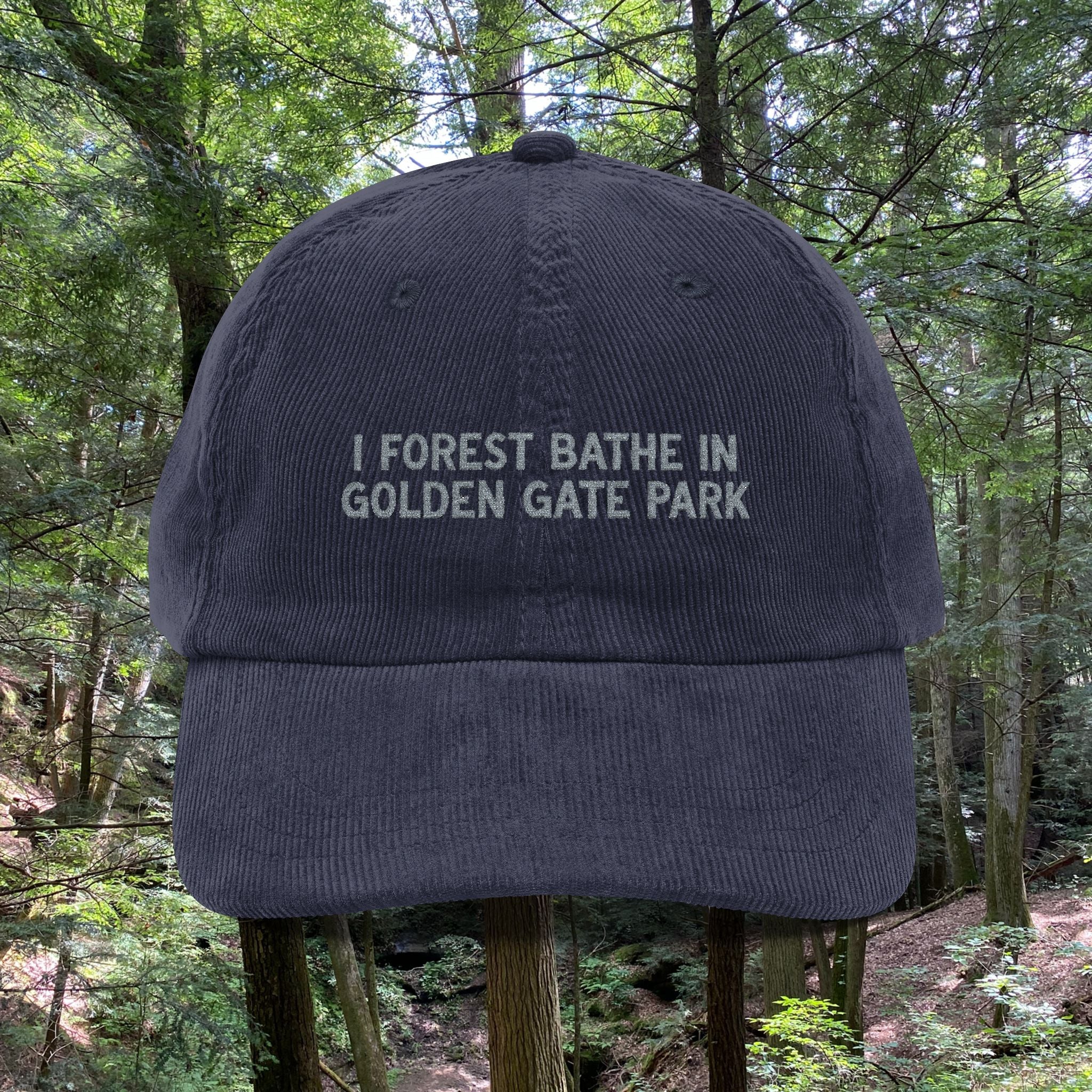 Golden Gate San Francisco | Corduroy Embroidered Hat |  Forest Bathing