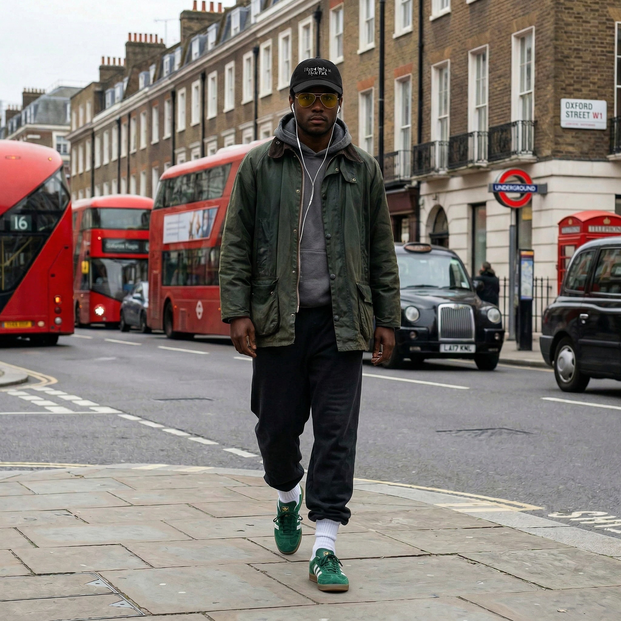 Hyde Park, London, England | Corduroy Embroidered Hat |  Forest Bather