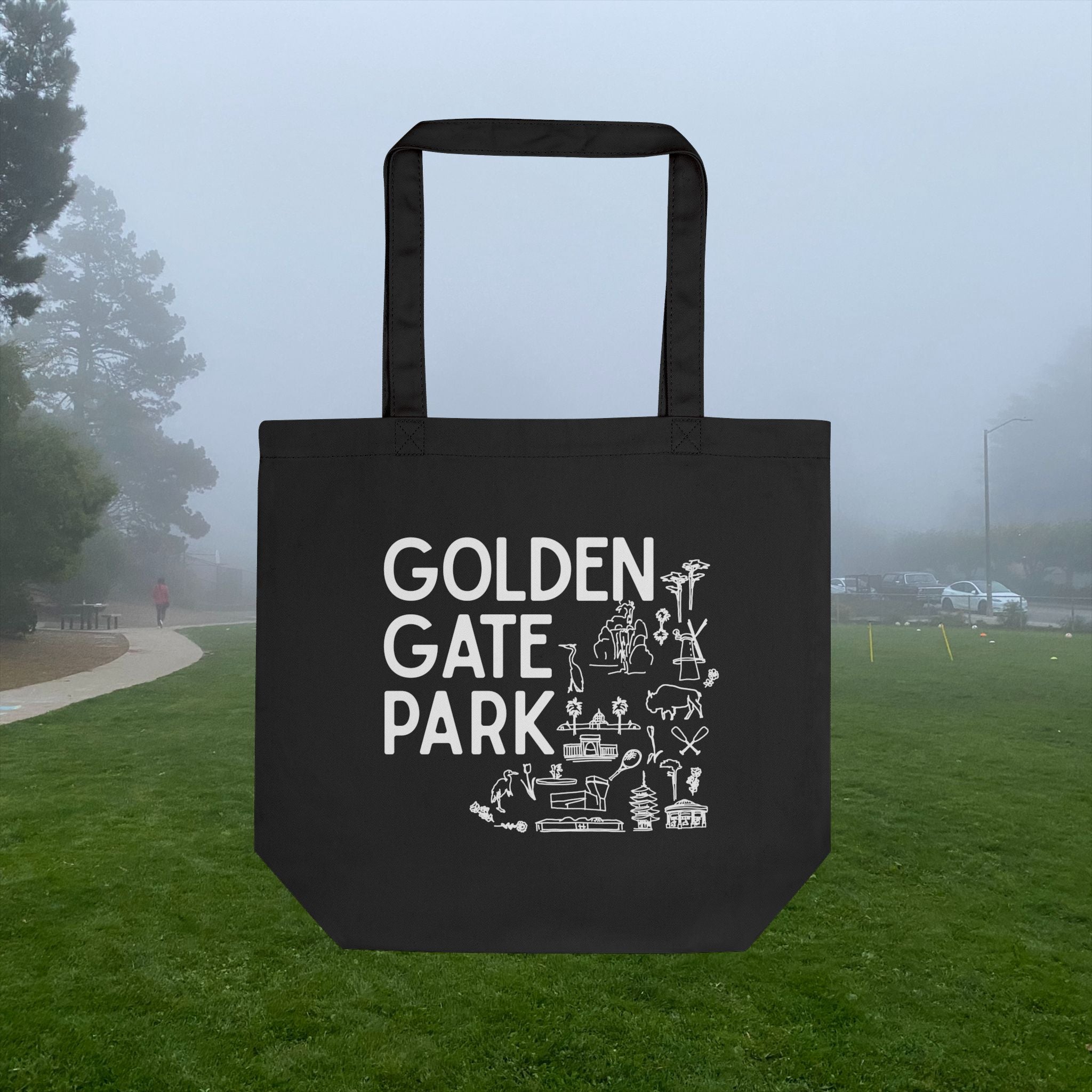 Golden Gate Park Illustration Tote Bag | Cotton Canvas Shopper