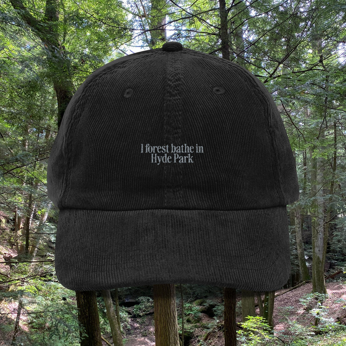 Hyde Park, London, England | Corduroy Embroidered Hat |  Forest Bather
