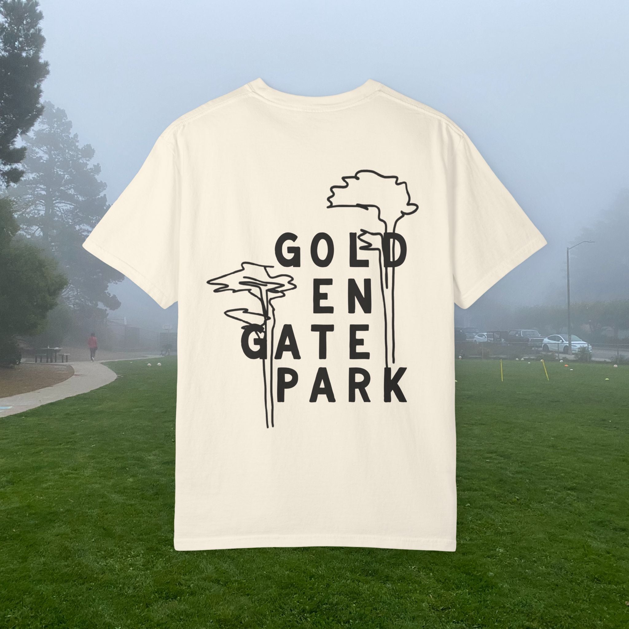 Golden Gate Park | Adult Unisex T-Shirt | Gold-en Gate Park Cypress Trees