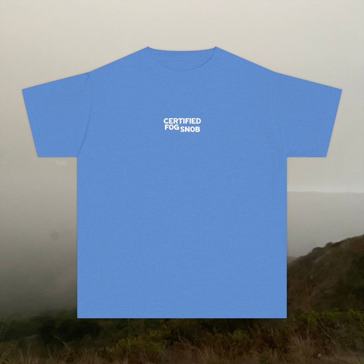 Certified Fog Snob Guy | Youth Tee | Sometimes Sunny, Often Foggy